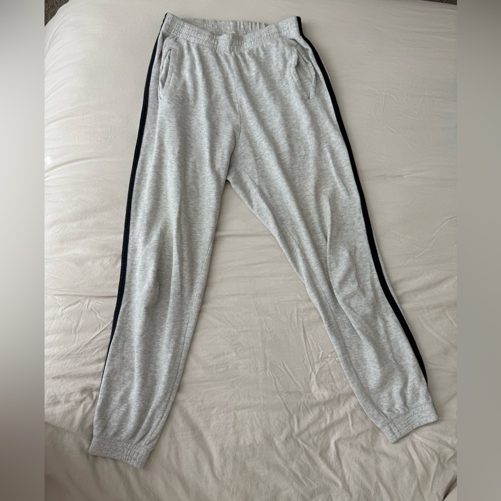 Brandy Melville Gray Joggers with Black Stripe